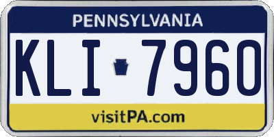 PA license plate KLI7960