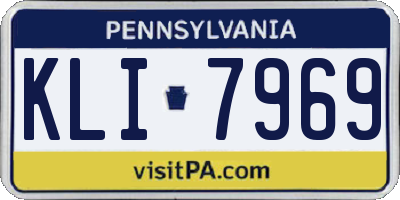 PA license plate KLI7969