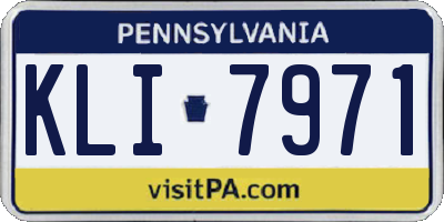PA license plate KLI7971