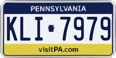 PA license plate KLI7979