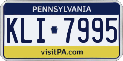 PA license plate KLI7995