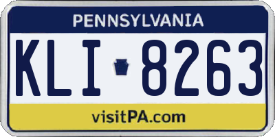 PA license plate KLI8263