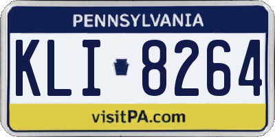 PA license plate KLI8264