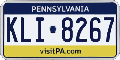 PA license plate KLI8267