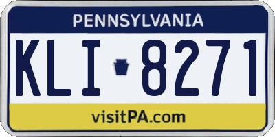 PA license plate KLI8271