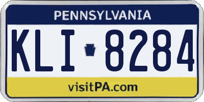 PA license plate KLI8284