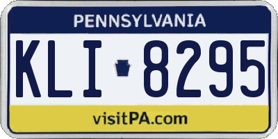 PA license plate KLI8295