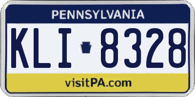 PA license plate KLI8328
