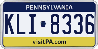 PA license plate KLI8336