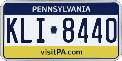 PA license plate KLI8440