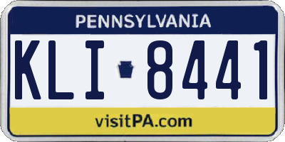 PA license plate KLI8441