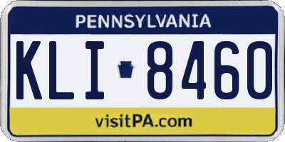 PA license plate KLI8460