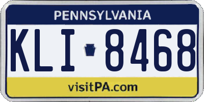 PA license plate KLI8468