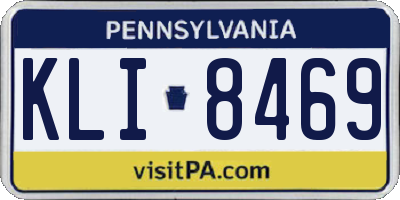 PA license plate KLI8469