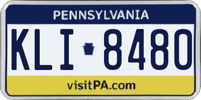 PA license plate KLI8480
