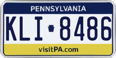 PA license plate KLI8486