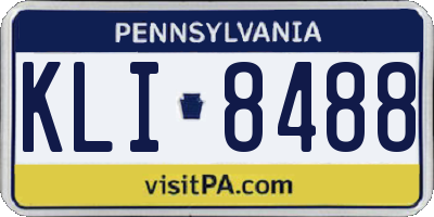 PA license plate KLI8488