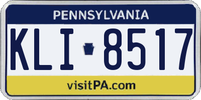 PA license plate KLI8517