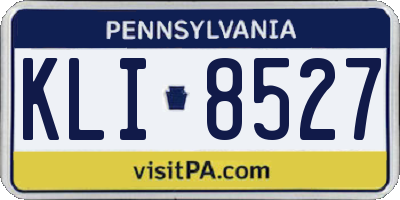 PA license plate KLI8527