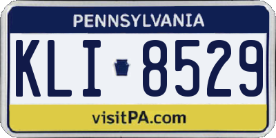 PA license plate KLI8529