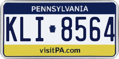 PA license plate KLI8564