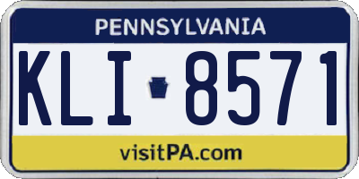 PA license plate KLI8571