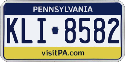 PA license plate KLI8582