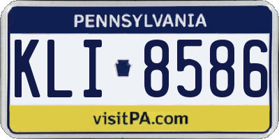 PA license plate KLI8586