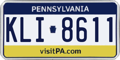 PA license plate KLI8611
