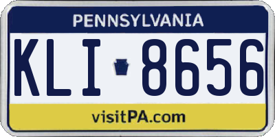 PA license plate KLI8656