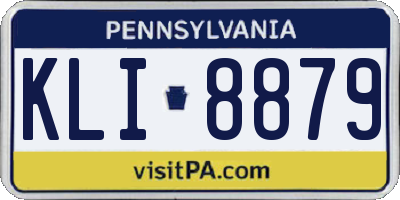 PA license plate KLI8879