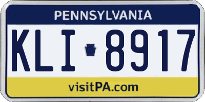 PA license plate KLI8917