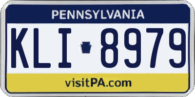 PA license plate KLI8979