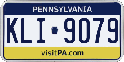 PA license plate KLI9079