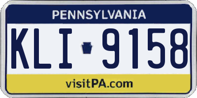 PA license plate KLI9158