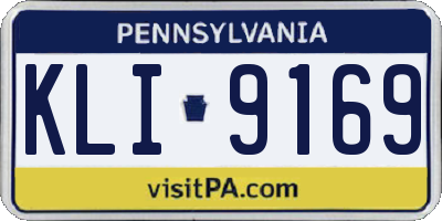 PA license plate KLI9169