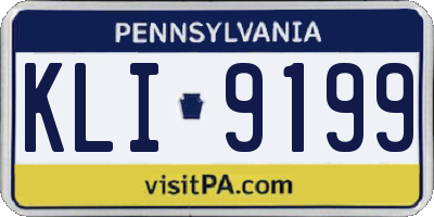 PA license plate KLI9199