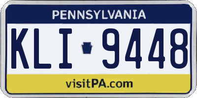 PA license plate KLI9448