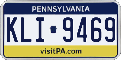 PA license plate KLI9469