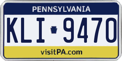 PA license plate KLI9470
