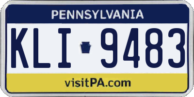 PA license plate KLI9483