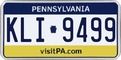 PA license plate KLI9499