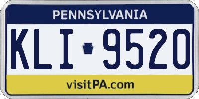 PA license plate KLI9520