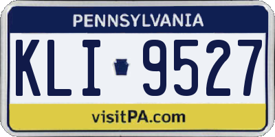PA license plate KLI9527