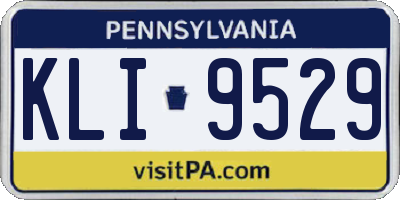 PA license plate KLI9529
