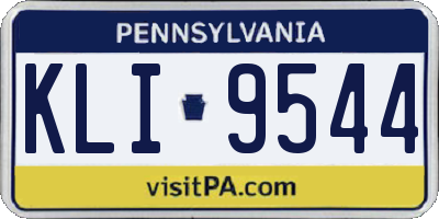 PA license plate KLI9544
