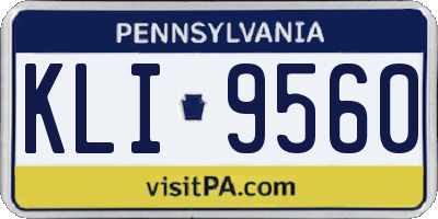 PA license plate KLI9560