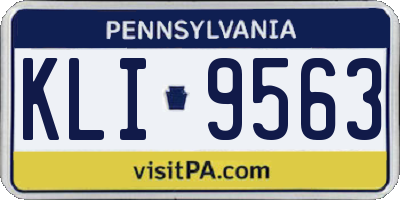 PA license plate KLI9563