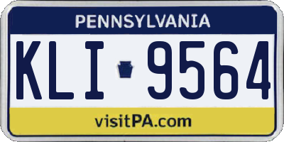 PA license plate KLI9564