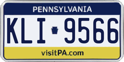 PA license plate KLI9566